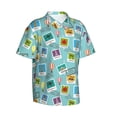 thumbnail image 1 of Lsque World Travel1 pattern Hawaiian Shirt for Men, Unisex Summer Beach Casual Short Sleeve Button Down Shirts-Large, 1 of 9