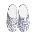 thumbnail image 1 of Lsque World Travel2 Pattern Womens Comfort Cotton on Scuff With Memory Foam and Anti-skid Sole Slipper-37/38, 1 of 7