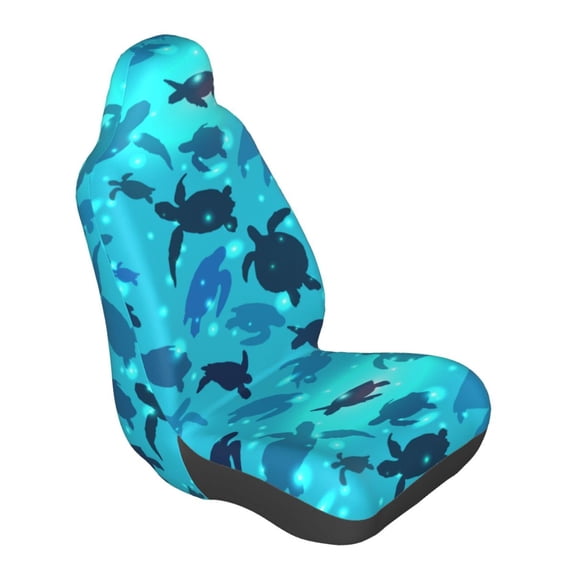 Lsque World Turtle Day Pattern Car Seat Covers for Front Seats , Waterproof Seat Covers for Cars, Sporty Front Seat Covers,Car Seat Cover Protector Front Seats