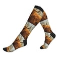thumbnail image 1 of Lsque Yak Pattern Sport Compression Socks for Men & Women 15-20 mmHg Knee High Nurse Pregnant Running Medical and Travel Athletic, 1 of 6
