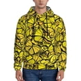 thumbnail image 1 of Lsque Yellow Butterflies Pattern Casual Men's Hoodie,Hooded Sweatshirt with Kangaroo Pocket,Pullover Hoodie-XX-Large, 1 of 7