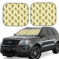 thumbnail image 1 of Lsque Yellow Corn 2 PCS Windshield Sun Shade | CarFoldable Window Covers | Car Accessories Reflect UV for Universal Cars SUV Truck | Large, 1 of 7