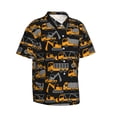 thumbnail image 1 of Lsque Yellow Excavator pattern Hawaiian Shirt for Men, Unisex Summer Beach Casual Short Sleeve Button Down Shirts-XX-Large, 1 of 9