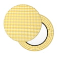 thumbnail image 1 of Lsque Yellow Gingham Round Bar chair cushion covers Velvet Fabric Premium Comfort Protects from Scratches and Stains for 14-17 Inch Chair- 13 inch, 1 of 7