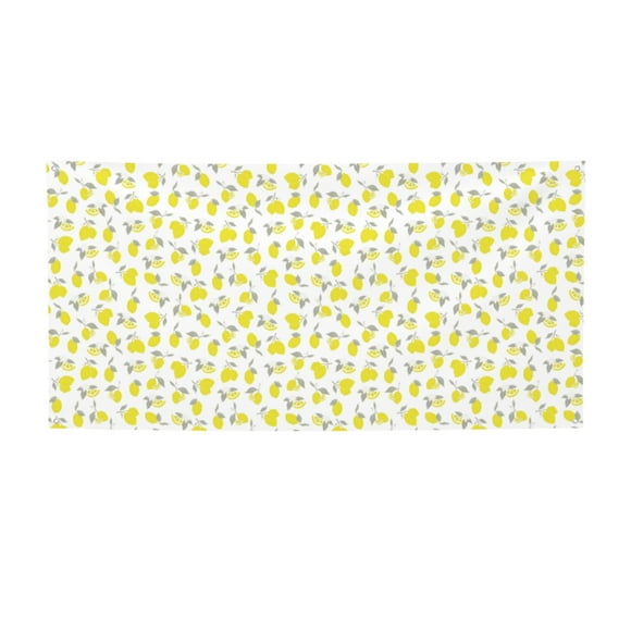 Lsque Yellow Lemon Leaves Pattern Party Banner, Festive Banner , Holiday Celebrations and Events for Carnival Birthday Party Festival Decorations-Medium