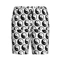thumbnail image 1 of Lsque Yin Yang Mens Sleep Pajama Shorts,Short Pajama Pants, Cotton Ultra-Soft Knit-4X-Large, 1 of 9
