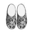 thumbnail image 1 of Lsque Yin Yang With Black And White Pattern Womens Comfort Cotton on Scuff With Memory Foam and Anti-skid Sole Slipper-46/47, 1 of 7
