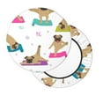 thumbnail image 1 of Lsque Yoga Dogs Poses Round Bar chair cushion covers Velvet Fabric Premium Comfort Protects from Scratches and Stains for 14-17 Inch Chair- 14 inch, 1 of 7