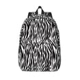 thumbnail image 1 of Lsque Zebra Pattern Canvas Daypack, Durable Backpack, High-quality Versatile Backpack,Vintage Compact Backpack-Medium, 1 of 6