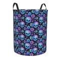 thumbnail image 1 of Lsque blue daisy Skull flower pattern Laundry Hamper Basket, Tall Woven Rope Hamper Basket for Clothes, Lightweight Storage Basket, Collapsible Waterproof-Small, 1 of 8