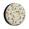 thumbnail image 1 of Lsque books Pattern Tire Covers - Tough Tire Wheel Protector for Truck, SUV, Trailer, Camper, RV-16 inch, 1 of 6