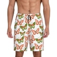 thumbnail image 1 of Lsque butterfly Pattern Mens Sleep Pajama Shorts,Short Pajama Pants, Cotton Ultra-Soft Knit-Small, 1 of 6