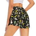 thumbnail image 1 of Lsque cartoon Skull spider web Printed Women's Running Shorts with Liner Pockets,Elastic Quick Dry Workout Athletic Gym Yoga Shorts,Womens High Waist Shorts-Medium, 1 of 9