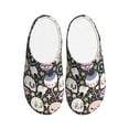 thumbnail image 1 of Lsque cartoon cute Skull star Pattern Womens Comfort Cotton on Scuff With Memory Foam and Anti-skid Sole Slipper-35/36, 1 of 7