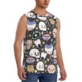 thumbnail image 1 of Lsque cartoon cute Skull star Print Men's Cotton Blend Sleeveless Muscle Shirts (S-3XL)- Moisture Wicking, Odor Protection, UPF 30+,XX-Large, 1 of 8