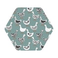thumbnail image 1 of Lsque cartoon geese Pattern 4" Drink Coasters Set of 6, Leather Absorbent Coasters, Table Coaster Set Decorative Coffee Cup Coasters Housewarming Gift,Hexagon, 1 of 7