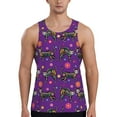 thumbnail image 1 of Lsque cat skeletons and flowers Pattern Mens Tank Tops Muscle Athletic Quick Dry Sleeveless Workout Fitness T Shirts Beach Tank Top, Loose-fit Sleeveless Shirt for Men-, 1 of 7