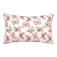 thumbnail image 1 of Lsque colored butterflies Pattern Pillow Case – Soft & Cozy Throw Pillow Cover, Hypoallergenic Cushion Case for Sleeping Women with Envelope Closure-20"x30", 1 of 6