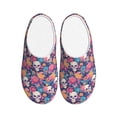 thumbnail image 1 of Lsque colorful Skull flower daisy Pattern Womens Comfort Cotton on Scuff With Memory Foam and Anti-skid Sole Slipper-44/45, 1 of 7