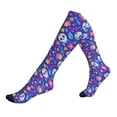 thumbnail image 1 of Lsque colorful Skull flower leaf Pattern Sport Compression Socks for Men & Women 15-20 mmHg Knee High Nurse Pregnant Running Medical and Travel Athletic, 1 of 6