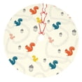 thumbnail image 1 of Lsque colorful Squirrel Nuts Print Christmas Tree Skirt, Tree Skirt with Ties or Velcro, Perfect for Holiday Decorations, Halloween, and New Year-36", 1 of 7