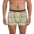 thumbnail image 1 of Lsque colorful easter eggs Pattern Men’s Total Support Pouch Boxer Briefs, X-Temp Cooling, Moisture-Wicking Underwear, Regular, Long-leg and Trunk-Small, 1 of 5