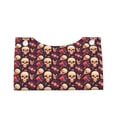 thumbnail image 1 of Lsque cool rock Skull record Printed Long Tissue Box Cover Holder, Facial Paper Organizer Dispenser,Triangle with Bottom Belt, PVC Leather Decorative Organizer, 1 of 9