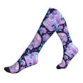 thumbnail image 1 of Lsque crystal Skull flower Pattern Sport Compression Socks for Men & Women 15-20 mmHg Knee High Nurse Pregnant Running Medical and Travel Athletic, 1 of 5