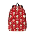 thumbnail image 1 of Lsque cute Christmas Moose Pattern Canvas Daypack, Durable Backpack, High-quality Versatile Backpack,Vintage Compact Backpack-Medium, 1 of 1