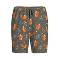 thumbnail image 1 of Lsque cute fall fox leaf Mens Sleep Pajama Shorts,Short Pajama Pants, Cotton Ultra-Soft Knit-X-Large, 1 of 9