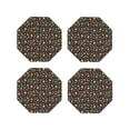 thumbnail image 1 of Lsque cute insects Pattern 4" Drink Coasters Set of 4, PVC Leather Absorbent Coasters, Table Coaster Set Decorative Coffee Cup Coasters Housewarming Gift-Octagon, 1 of 6