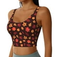 thumbnail image 1 of Lsque fall Maple leaf Printed Women'S Sports Bra, Compression, Moisture Wicking, High-Impact Sports Bra For Women,Supportive sports bra-XX-Large, 1 of 9
