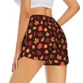 thumbnail image 1 of Lsque fall Maple leaf Printed Women's Running Shorts with Liner Pockets,Elastic Quick Dry Workout Athletic Gym Yoga Shorts,Womens High Waist Shorts-XX-Large, 1 of 9