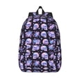 thumbnail image 1 of Lsque flower Skull rose Pattern Canvas Daypack, Durable Backpack, High-quality Versatile Backpack,Vintage Compact Backpack-Medium, 1 of 6