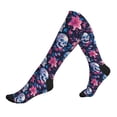 thumbnail image 1 of Lsque funny Skull daisy flower Pattern Sport Compression Socks for Men & Women 15-20 mmHg Knee High Nurse Pregnant Running Medical and Travel Athletic, 1 of 6