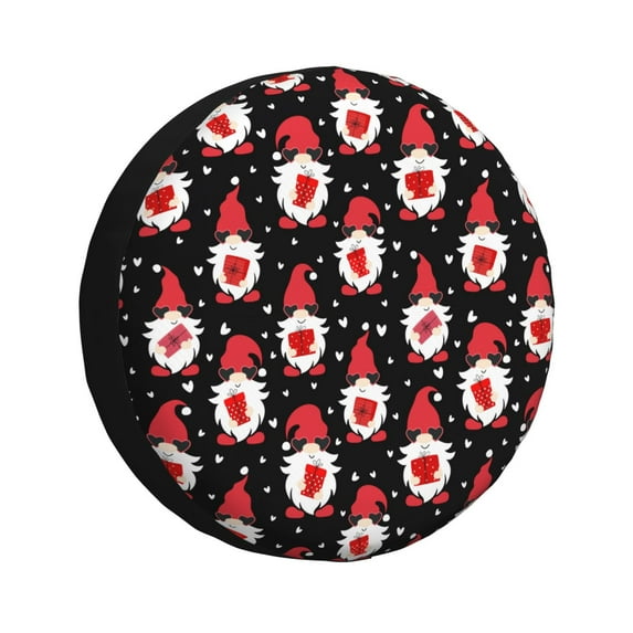 Lsque gnomes and hearts Pattern Tire Covers - Tough Tire Wheel Protector for Truck, SUV, Trailer, Camper, RV-15 inch