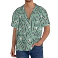 thumbnail image 1 of Lsque golf equipment Print Men's Cuban Collar Short Sleeve Shirt Summer Beachwear Casual Button Down Fashionable Vacation Leisure Shirt-XX-Large, 1 of 5