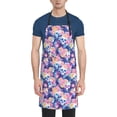 thumbnail image 1 of Lsque graffiti style Skull flower Waterproof Apron Chef Aprons for Men Heavy Duty Chemical Work Apron Extra Long Grilling Aprons with Adjustable Bib Apron, 1 of 9