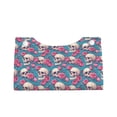 thumbnail image 1 of Lsque happy Skull rose Printed Long Tissue Box Cover Holder, Facial Paper Organizer Dispenser,Triangle with Bottom Belt, PVC Leather Decorative Organizer, 1 of 9