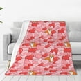thumbnail image 1 of Lsque hearts and cute corgi Pattern Fuzzy Fleece Throw Blanket Extra Large,Super Soft,Fluffy and Warm Blankets for Couch,Bed,All Season Use-40"x30", 1 of 7