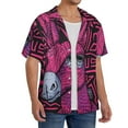 thumbnail image 1 of Lsque ink Donkey Pop Art print Men's Cuban Collar Short Sleeve Shirt Summer Beachwear Casual Button Down Fashionable Vacation Leisure Shirt-3X-Large, 1 of 7