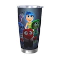 thumbnail image 1 of Lsque inside out 2 Pattern 20oz Car Cup with Lid and Straw, Insulated Coffee Cup with Straw Topper, Spill Proof Travel Coffee Mug, Stainless Steel Tumble, 1 of 8