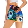 thumbnail image 1 of Lsque inside out 2 Printed Women's Running Shorts with Liner Pockets,Elastic Quick Dry Workout Athletic Gym Yoga Shorts,Womens High Waist Shorts-XX-Large, 1 of 9