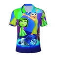 thumbnail image 1 of Lsque inside out 2 Pattern Golf Shirts for Men Dry Fit Print Moisture Wicking Performance Short Sleeve Polo Shirt-Large, 1 of 7