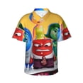thumbnail image 1 of Lsque inside out 2 Pattern Hawaiian Shirt for Men Unisex Summer Beach Casual Short Sleeve Cotton Linen Button Down Shirts-Small, 1 of 6