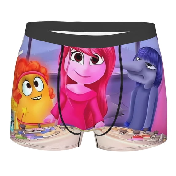 Lsque inside out 2 Pattern Men’s Total Support Pouch Boxer Briefs, X-Temp Cooling, Moisture-Wicking Underwear, Regular, Long-leg and Trunk-X-Large