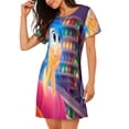 thumbnail image 1 of Lsque inside out 2 Pattern Nightgowns for Women Sleep Shirts Short Sleeve Nightshirt Pullover Nightdress Soft Sleepwear Relaxed Fit Nightdress, 1 of 5