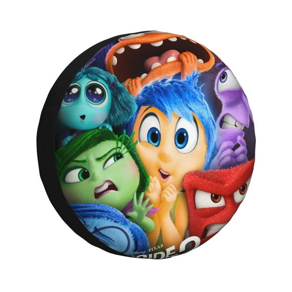 Lsque inside out 2 Pattern Tire Covers - Tough Tire Wheel Protector for Truck, SUV, Trailer, Camper, RV - 15 inch