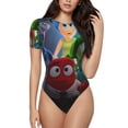 thumbnail image 1 of Lsque inside out 2 Women's Crew Neck Short Sleeve Bodysuit Basic T Shirts Tops Onesie Adult Cute Pajama-Small, 1 of 8
