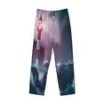 thumbnail image 1 of Lsque lighthouse Waves Torrential Rain Print Men's Pajama Pants, Lounge Pant - Comfortable Home Wear,Elastic Waistband, Stylish Design-Small, 1 of 9